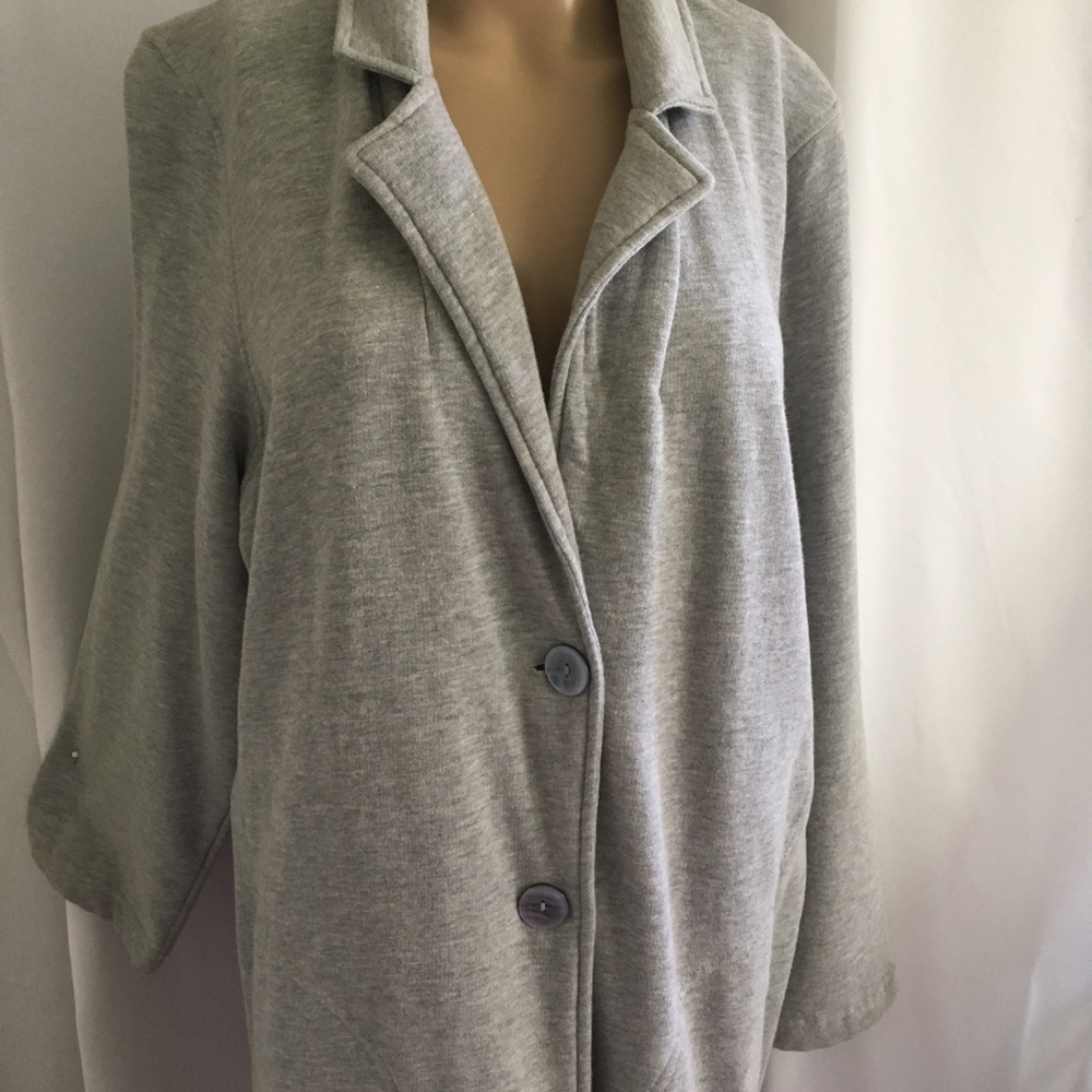 Grey fleece blazer